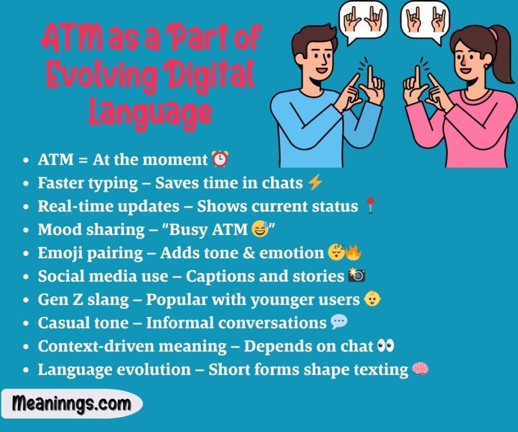 ATM as a Part of Evolving Digital Language