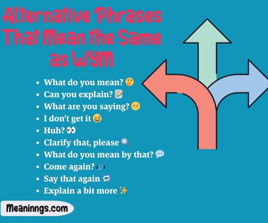 Alternative Phrases That Mean the Same as WYM