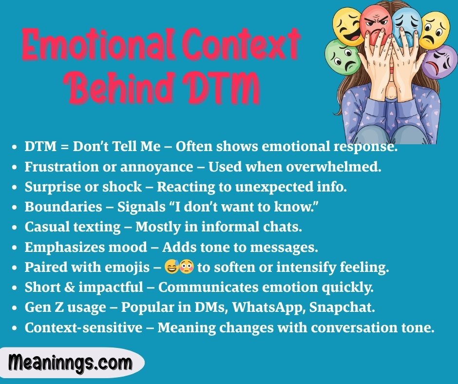 Emotional Context Behind DTM