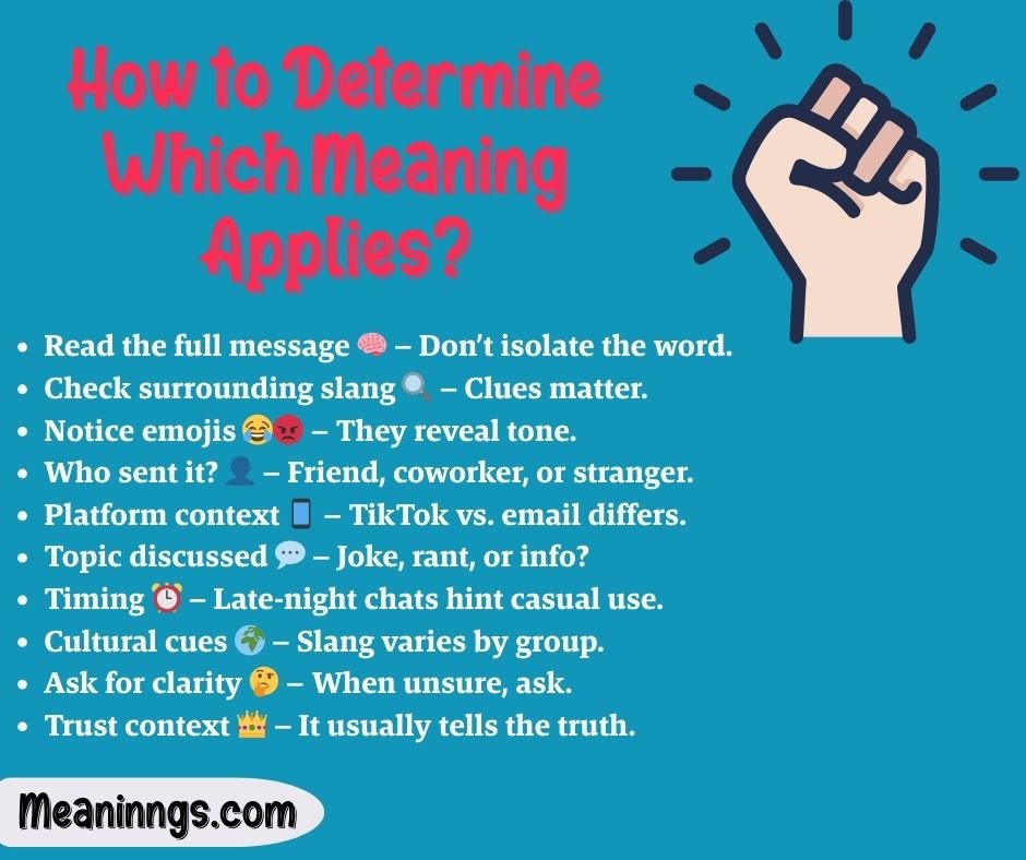 How to Determine Which Meaning Applies?