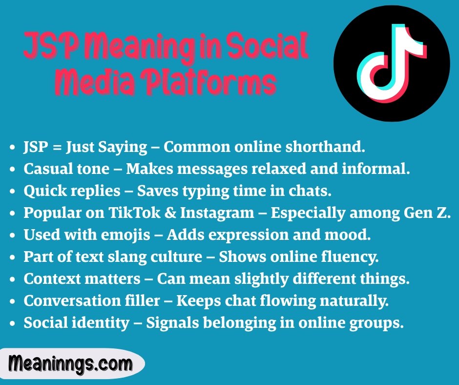 JSP Meaning in Social Media Platforms