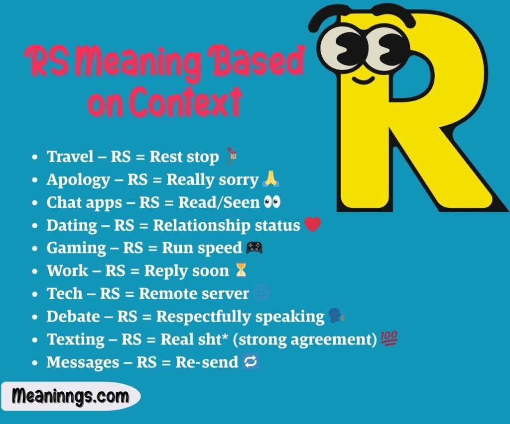 RS Meaning Based on Context