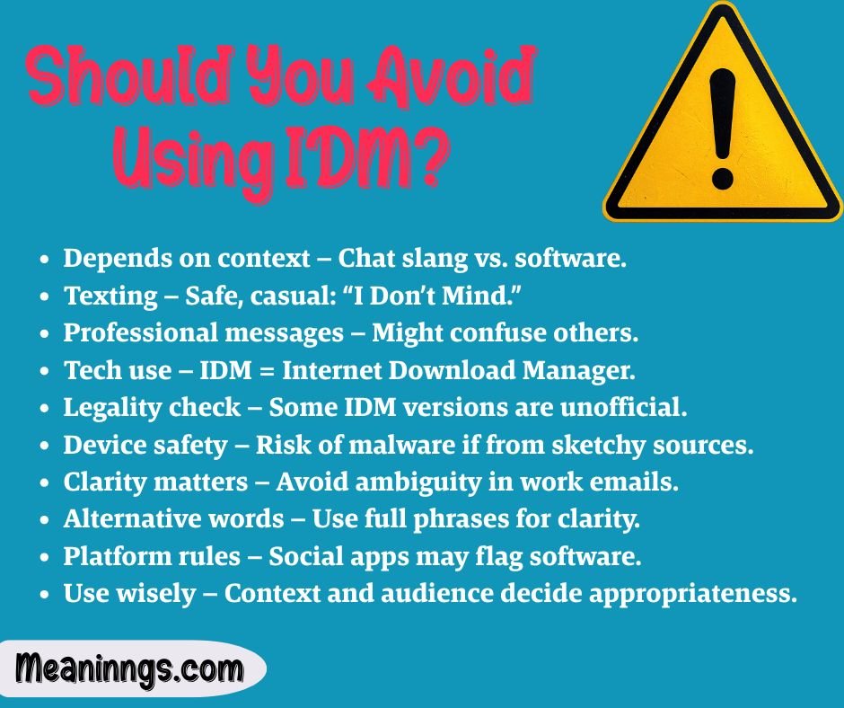 Should You Avoid Using IDM?