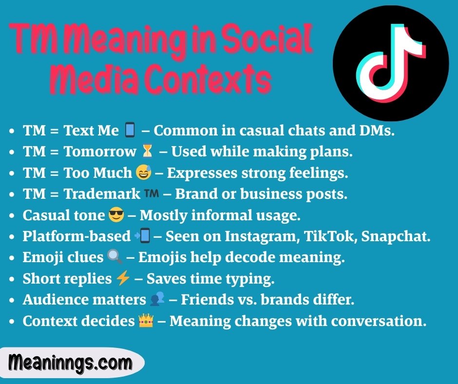 TM Meaning in Social Media Contexts