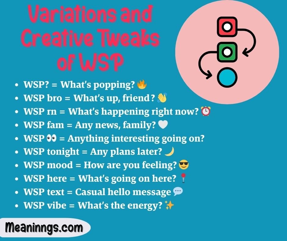 Variations and Creative Tweaks of WSP