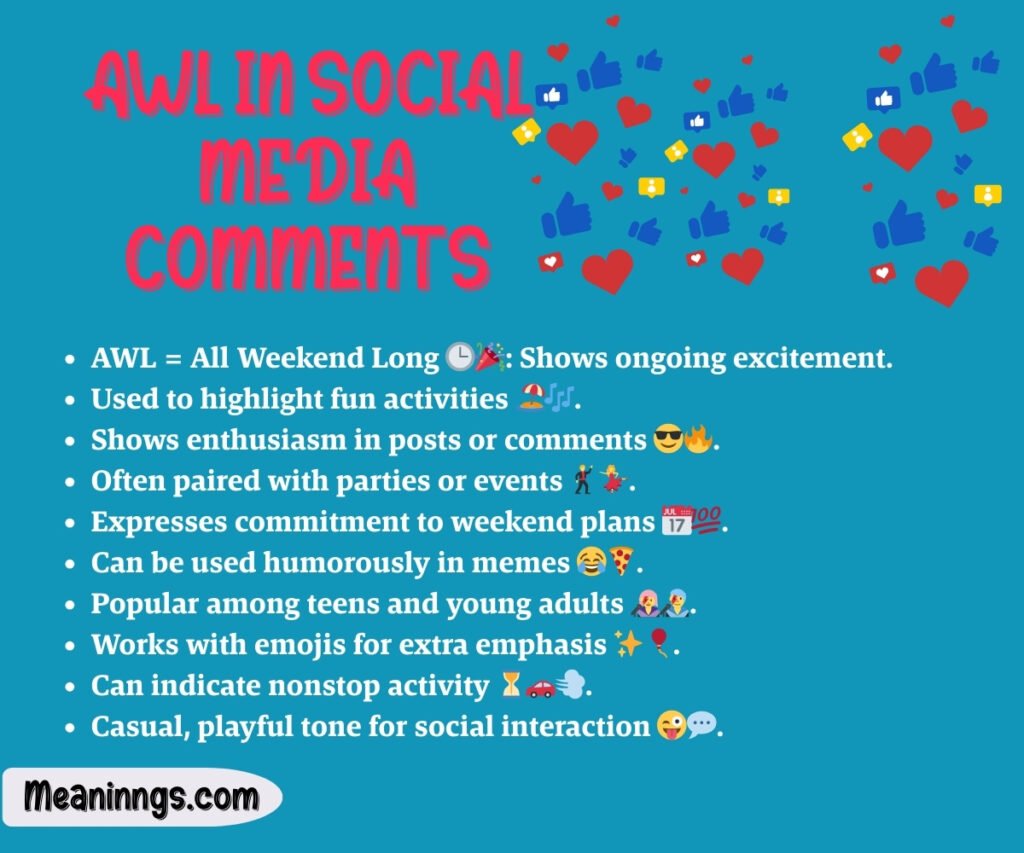 AWL IN SOCIAL MEDIA COMMENTS