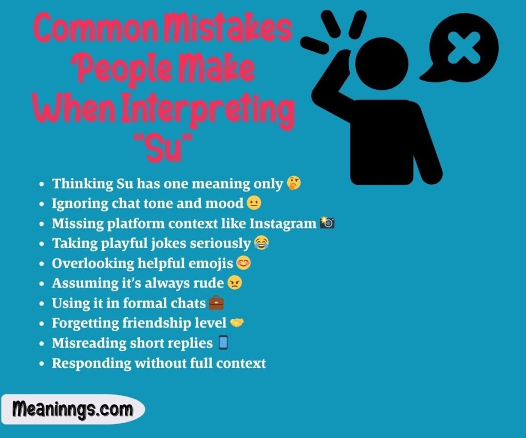 Common Mistakes People Make When Interpreting "Su"