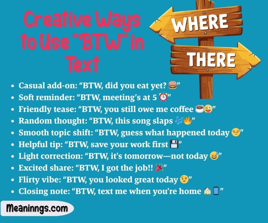 Creative Ways to Use "BTW" in Text