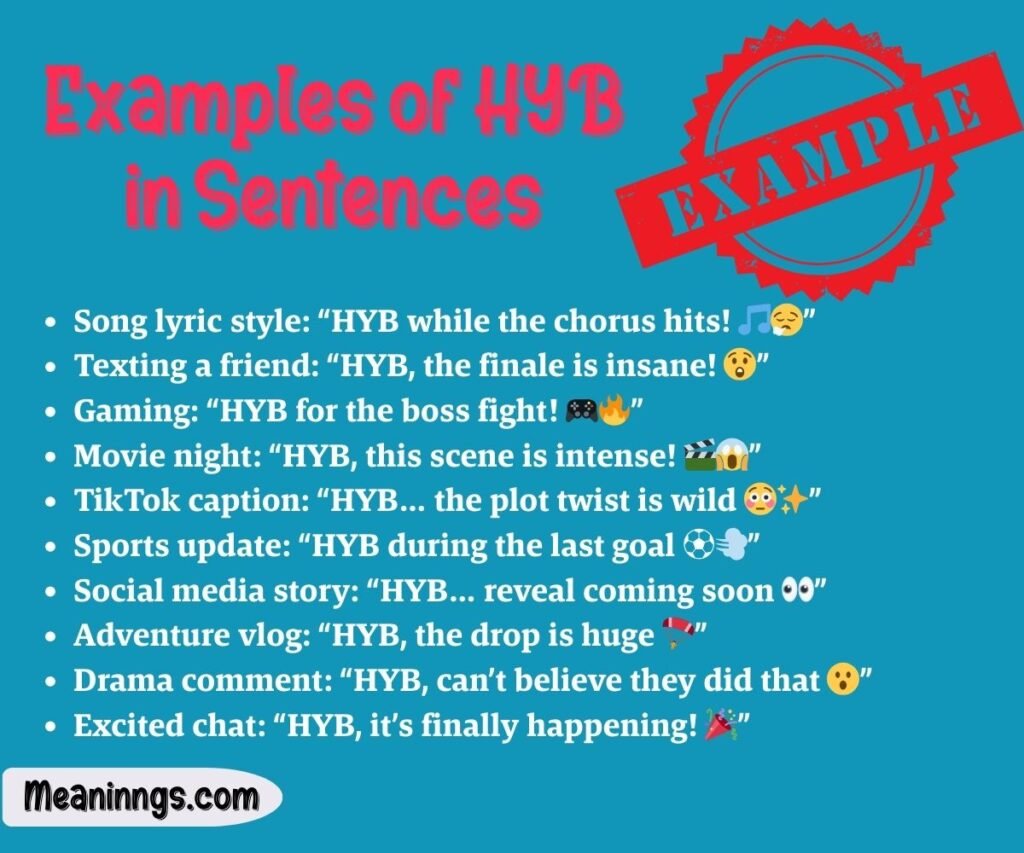 Examples of HYB in Sentences