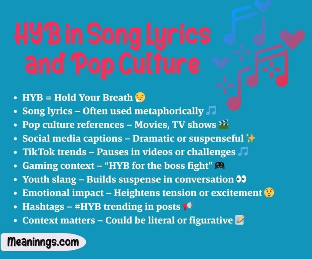 HYB in Song Lyrics and Pop Culture