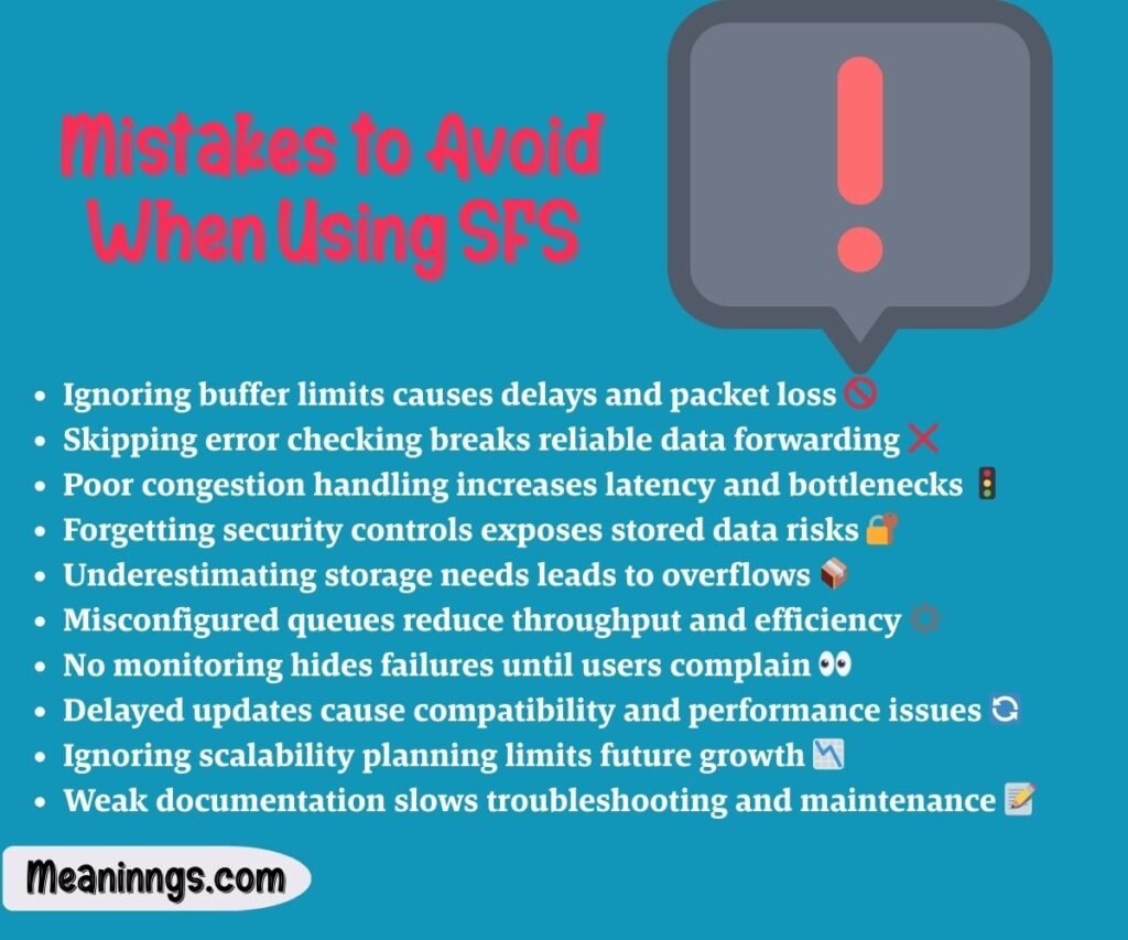 Mistakes to Avoid When Using SFS
