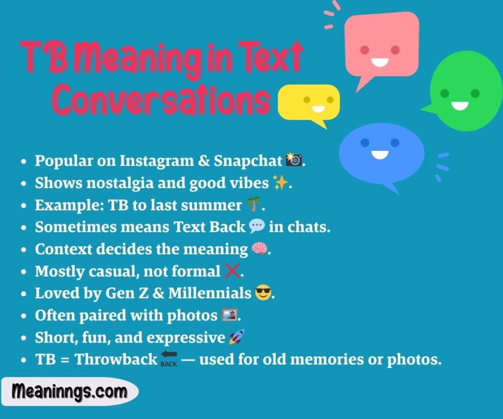 TB Meaning in Text Conversations